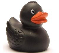 DUCKSHOP| Papera di gomma Merle nero |Anatra de goma | L: 7,5 cm