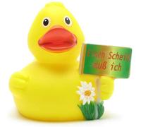 Duckshop Paperella da bagno con scritta in lingua tedesca "Einen Scheiss muss ich"