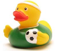 Duckshop Paperella da bagno, motivo: calciatore, colore: verde, dimensioni: 8 cm