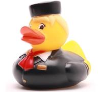Duckshop Stewardess - Anatra decorativa originale e regalo in denaro per assistenti di volo e frequentatori - Idea regalo umoristica - Personaggio da collezione - 8,5 cm
