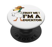 Ducktor Trust Me Divertente Animale Cartone Animale Dottor Duck Funny PopSockets PopGrip Adesivo