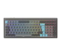 Ducky Cushion 98 Nickel - Tastiera meccanica da gioco wireless con layout | Silent Red Linear Switches, Nest Mount, Hot Swap, PBT, Tri-Mode, VIA Support, RGB, Batteria da 4200 mAh