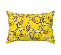 Ducky - Federa per cuscino con stampa a blocco, 50,8 x 76,2 cm, con chiusura a cerniera, in morbida microfibra resistente alle pieghe, dimensioni standard