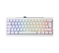 Ducky One X Mini Wireless Gaming Tastiera Bianco - 60% Tastiera Interruttori Induttivi, Connettività Tri-Mode USB-C, 2.4GHz, Bluetooth, Trigger Rapido, scatto regolabile, RGB, tastiera ISO tedesca