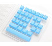 Ducky Rubber Keycap Set, 31 Tasten, Double-Shot, gummiert, für Backlight - blau NEW