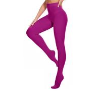 DUCMODA Collant Donna a Vita Alta 80 Denari, Elastici Collants Coprente, Fini-Collant da Donna oltre 20 colori,magenta,m