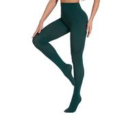 DUCMODA Collant Donna a Vita Alta 80 Denari, Elastici Collants Coprente, Fini-Collant da Donna oltre 20 colori,verde bosco,xl-xxl