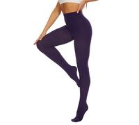 DUCMODA Collant Donna a Vita Alta 80 Denari, Elastici Collants Coprente, Fini-Collant da Donna oltre 20 colori,viola,s