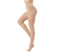 DUCMODA Collant Donna a Vita Alta 80 Denari, Elastici Collants Coprente, Fini-Collant da Donna oltre 20 colori,beige,l