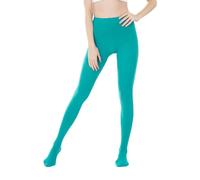 DUCMODA Collant Donna a Vita Alta 80 Denari, Elastici Collants Coprente, Fini-Collant da Donna oltre 20 colori,verde,s