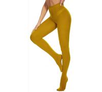 DUCMODA Collant Donna a Vita Alta 80 Denari, Elastici Collants Coprente, Fini-Collant da Donna oltre 20 colori,curcuma,m