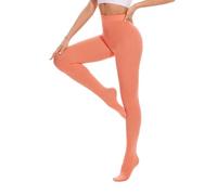 DUCMODA Collant Donna a Vita Alta 80 Denari, Elastici Collants Coprente, Fini-Collant da Donna oltre 20 colori,rosa pesca,l