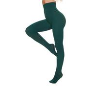 DUCMODA Collant Donna a Vita Alta 80 Denari, Elastici Collants Coprente, Fini-Collant da Donna oltre 20 colori,verde bosco,m