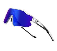 DUCO Occhiali da sole per bambini e ragazzi, baseball, leggeri TR90, montatura UV400, sport e ciclismo, cornice trasparente Nero Tempio Revo Blu