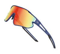 DUCO Occhiali da sole per bambini ragazzi baseball occhiali da sole leggeri TR90 montatura UV400 sport ciclismo occhiali da sole per ragazzi ragazze DK268, Blu Montatura Nero Ferretto Revo Orange