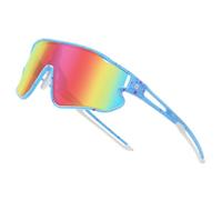 DUCO Occhiali da sole per bambini ragazzi baseball occhiali da sole leggeri TR90 montatura UV400 sport ciclismo occhiali da sole per ragazzi ragazze DK268, Luce Blu Viola Punto Telaio Lente Viola, 64