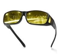 Duco, sopra occhiali polarizzati per guida notturna avvolgenti. Devono essere indossati con prescrizione medica. Occhiali polarizzati Night Vision 8953Y nero Plus Size Black