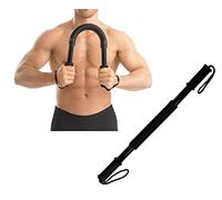 Ducomi Twister Molla di resistenza flessibile, manubrio prolunga toracica, braccio di trazione per attrezzature fitness per casa, palestra, barra uomo e donna, rinforzo muscolare (30 kg)