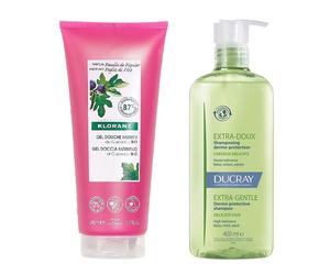 Ducray Shampoo dermo-protettivo Extra-Delicato + Klorane Gel Doccia Nu