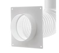 Duct Connector Flange - Threaded Wall-Mounted Adapter, Vent Hose Connector