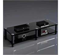 DUddTTW Rack Audio Rack Stereo a 1/2/3/4 Livelli Rack for apparecchiature Audio Scaffale Audio Stereo Rack HiFi in Legno Scaffalatura Audio-Video Antiurto(Nero,2 Tier)