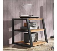 DUddTTW Rack Audio Rack Stereo a 2/3/4 Livelli Rack for apparecchiature Audio Scaffale Stereo Audio Rack HiFi Aperto in Legno Scaffalatura Audio-Video Angolo Durevole(Wood,60cm)