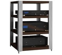 DUddTTW Rack Audio Rack Stereo a 2/3 Livelli Rack for apparecchiature Audio Scaffale Stereo Audio in Legno Aperto con Piedini in Acciaio Inossidabile Scaffalatura Audio-Video(62x49x85cm)