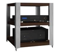 DUddTTW Rack Audio Rack Stereo a 2/3 Livelli Rack for apparecchiature Audio Scaffale Stereo Audio in Legno Aperto con Piedini in Acciaio Inossidabile Scaffalatura Audio-Video(62x49x59cm)