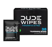 Dude Wipes - Flushable Wipes, with Aloe Vera, Singles for Travel (30 Each) by Du