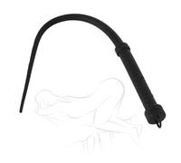 Dudoy Frustino Elastico Nero con Texture in Pelle, Frusta Corta per l'allenamento Quotidiano, Adatto agli Appassionati di Equitazione