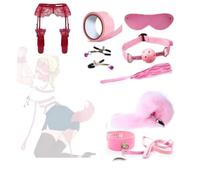 Dudoy Sesso Bondage Play Set collari Nastri Manette cavigliere bavaglio fruste Bende bendaggi Morsetti capezzoli Code di Volpe Plugs anale