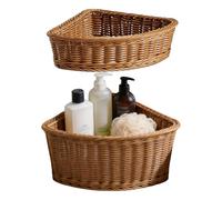 Dudsodi Cesto d'Angolo | Porta Cestino Organizzatore per Angolo | Paniere Triangolare Porta Oggetti | per Top Armadio Bagno Doccia Camera Asilo Dispensa Ufficio Cucina Credenza Stanza