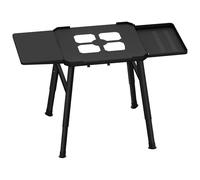 DUDSOEHO Supporto per barbecue Ninja Woodfire per esterni, griglia elettrica, per esterni, barbecue, barbecue, altezza regolabile con doppio tavolo laterale, supporto per forno da pizza con gancio