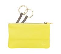 DUDU Astuccio portachiavi colorato in pelle uomo donna formato bustina con zip Citrus yellow
