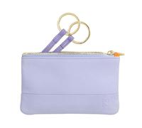 DUDU Astuccio portachiavi colorato in pelle uomo donna formato bustina con zip Provence lilac