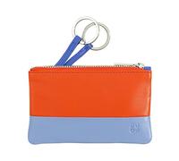 DUDU Astuccio portachiavi colorato in pelle uomo donna formato bustina con zip Zucca