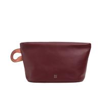DUDU Beauty Case Donna Uomo in Pelle con Cerniera Zip, Borsa da Toilette Grande