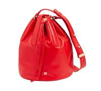 DUDU Borsa a Secchiello Donna in Pelle Grande con Tracolla Regolabile e Chiusura a Coulisse - Borsa Elegante, Spaziosa e Pratica per Uso Quotidiano e Occasioni Speciali Rosso fiamma