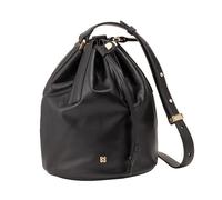 DUDU Borsa a Secchiello Donna in Pelle Grande con Tracolla Regolabile e Chiusura a Coulisse - Borsa Elegante, Spaziosa e Pratica per Uso Quotidiano e Occasioni Speciali Nero rosa