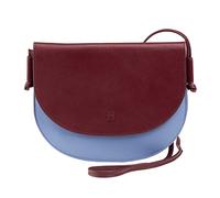 DUDU Borsa a Tracolla Donna Piccola in Pelle, Borsetta Design Sottile Compatta con Chiusura a Bottone, Tracolla Regolabile Burgundy
