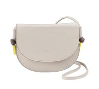 DUDU Borsa a Tracolla Donna Piccola in Pelle, Borsetta Design Sottile Compatta con Chiusura a Bottone, Tracolla Regolabile Grigio perla