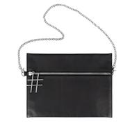 DUDU Borsa a Tracolla Nera Donna in Pelle con Catena Elegante di Design Sottile