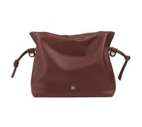 DUDU Borsa Donna in Pelle con Chiusura a Coulisse - Borsetta a Tracolla Elegante, Compatta e Pratica per Ogni Occasione con Cinghia Regolabile Cioccolato