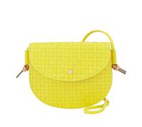 DUDU Borsa a Tracolla Piccola Intrecciata in Vera Pelle con Patta - Borsa