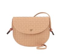 DUDU Borsa a Tracolla Piccola Intrecciata in Vera Pelle con Patta - Borsa Donna a Spalla Elegante Artigianale, Borsetta Crossbody Versatile per Uso Quotidiano ed Eventi Rosa cipria