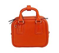 DUDU Borsa Bauletto Donna in Pelle con Tracolla Regolabile, Elegante e Compatta, Borsa a Mano e Spalla con Cerniera Zip Arancione