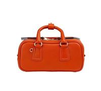 DUDU Borsa Bauletto Grande Donna in Pelle con Tracolla Removibile, Capiente ed Elegante - Borsa a Mano e Spalla con Cerniera Zip, Doppi Manici Arancione