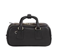 DUDU Borsa Bauletto Grande Donna in Pelle con Tracolla Removibile, Capiente ed Elegante - Borsa a Mano e Spalla con Cerniera Zip, Doppi Manici Nero