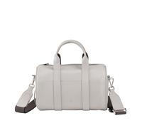 DUDU Borsa Donna a Cilindro in Vera Pelle, Borsa Morbida Cilindrica, Barrel Bag con Tracolla e Due Manici, Design Elegante Colorata Perla