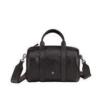 DUDU Borsa Donna a Cilindro in Vera Pelle, Borsa Morbida Cilindrica, Barrel Bag con Tracolla e Due Manici, Design Elegante Colorata Nero rosa